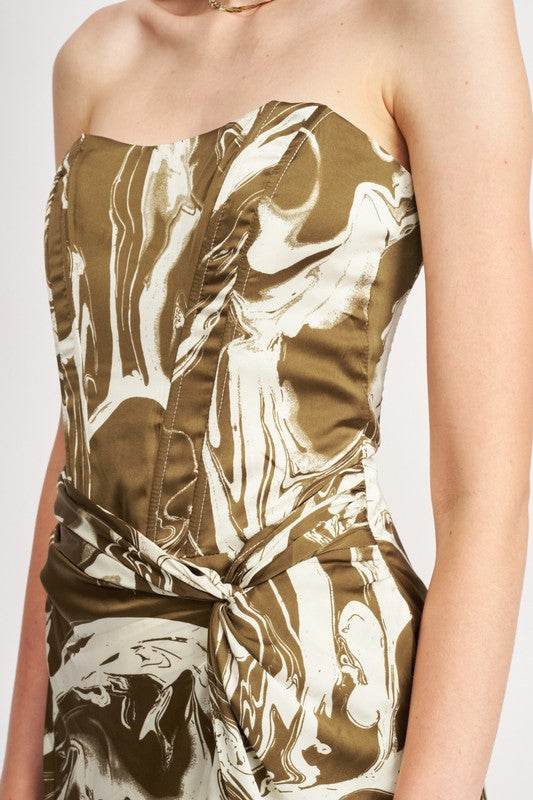 BUSTIER MINI DRESS WITH WAIST TIE - Shop Style & More | Fresh Looks, Everyday Deals & Free Shipping
