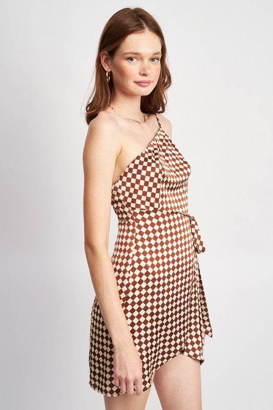 ONE SHOULDER WRAPPED MINI DRESS - Shop Style & More | Fresh Looks, Everyday Deals & Free Shipping