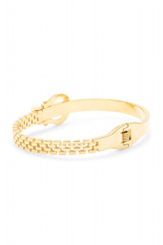 Crystal Buckle Stainless Steel Designer Bangle - Shop Style & More | Fresh Looks, Everyday Deals & Free Shipping
