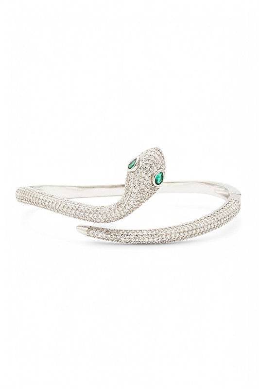 Micro Setting CZ Snake Adjustable Bangle - Shop Style & More | Fresh Looks, Everyday Deals & Free Shipping