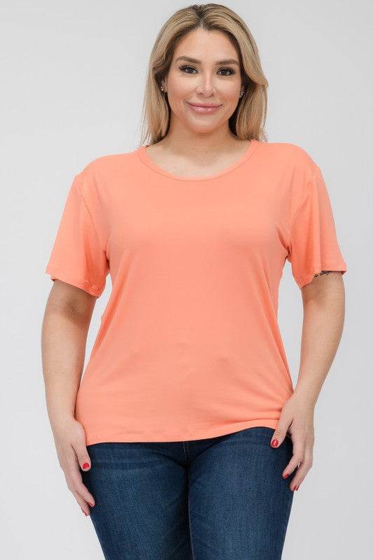 Plus Size Basic Short Sleeve T-shirt - Shop Style & More | Fresh Looks, Everyday Deals & Free Shipping