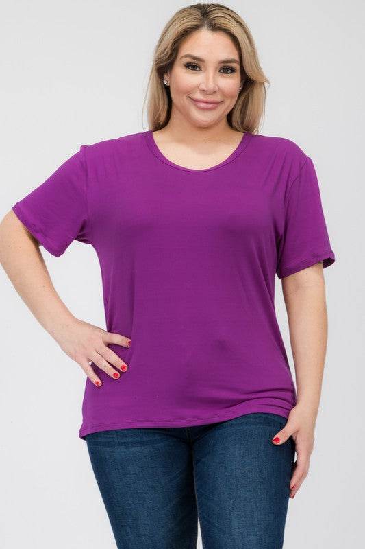 Plus Size Basic Short Sleeve T-shirt - Shop Style & More | Fresh Looks, Everyday Deals & Free Shipping