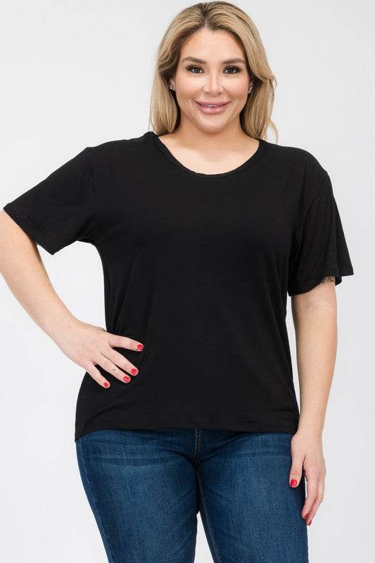 Plus Size Basic Short Sleeve T-shirt - Shop Style & More | Fresh Looks, Everyday Deals & Free Shipping