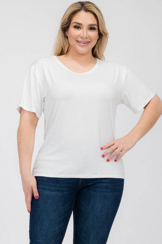 Plus Size Basic Short Sleeve T-shirt - Shop Style & More | Fresh Looks, Everyday Deals & Free Shipping