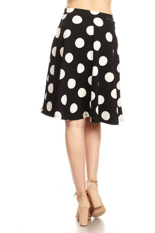 Polka dot printed high waisted knee length skirt - Shop Style & More | Fresh Looks, Everyday Deals & Free Shipping