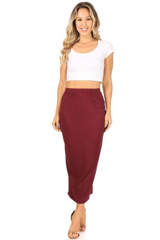 Solid Midi Pencil Skirt - Shop Style & More | Fresh Looks, Everyday Deals & Free Shipping