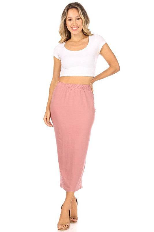 Solid Midi Pencil Skirt - Shop Style & More | Fresh Looks, Everyday Deals & Free Shipping