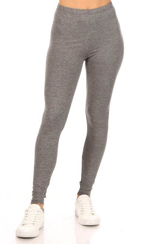 Solid high rise fitted leggings - Shop Style & More | Fresh Looks, Everyday Deals & Free Shipping