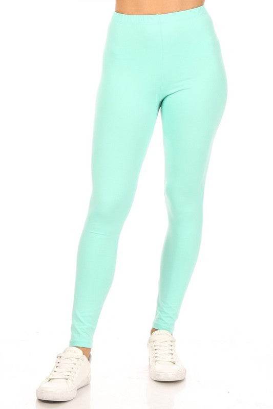Solid high rise fitted leggings - Shop Style & More | Fresh Looks, Everyday Deals & Free Shipping