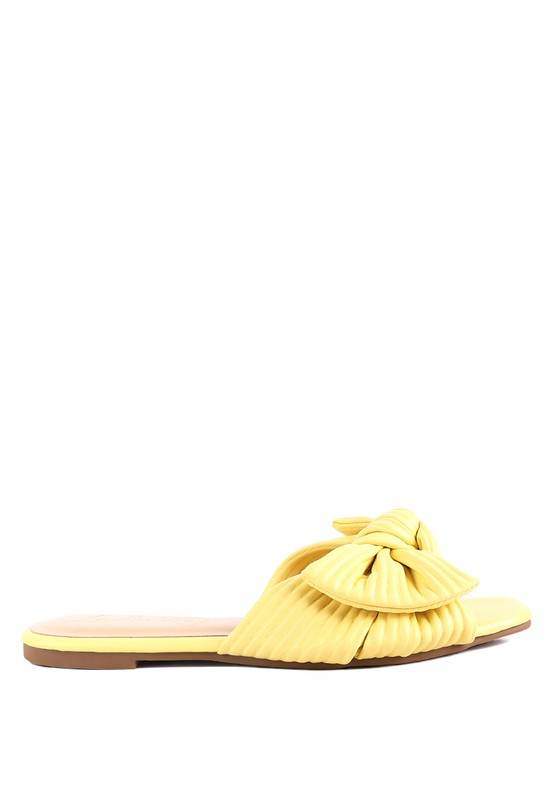Little Jane Textured Bow Slider Flats - Shop Style & More | Fresh Looks, Everyday Deals & Free Shipping