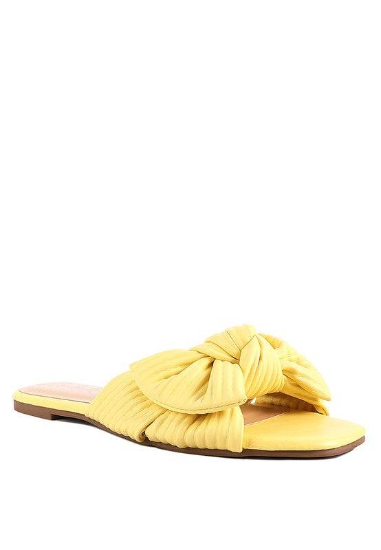 Little Jane Textured Bow Slider Flats - Shop Style & More | Fresh Looks, Everyday Deals & Free Shipping