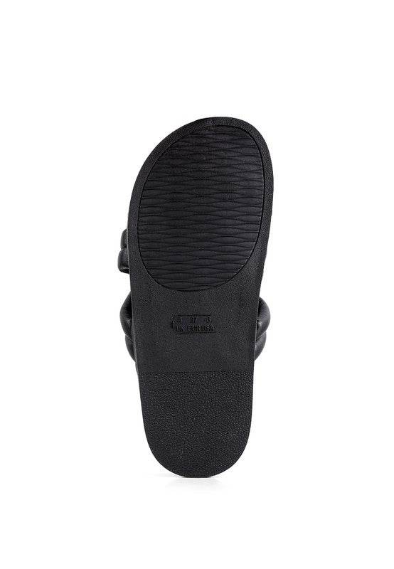 TORA QUILTED STRAP SLIDER FLATS - Shop Style & More | Fresh Looks, Everyday Deals & Free Shipping