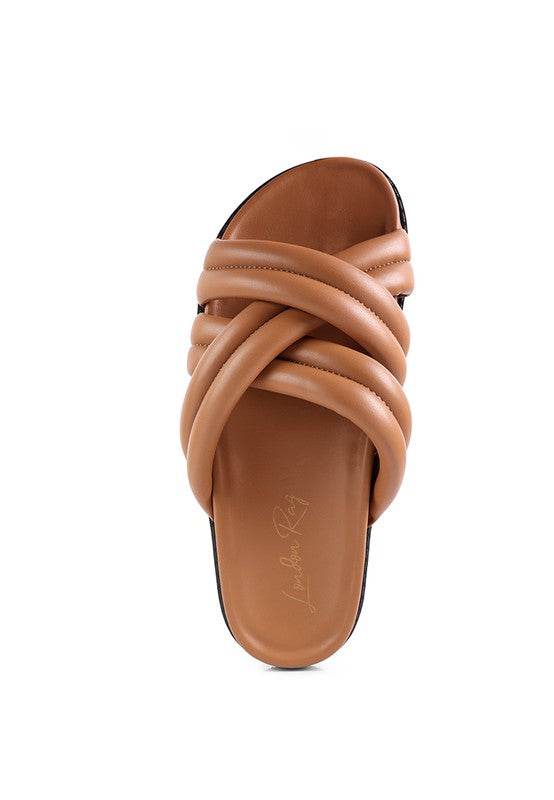 TORA QUILTED STRAP SLIDER FLATS - Shop Style & More | Fresh Looks, Everyday Deals & Free Shipping