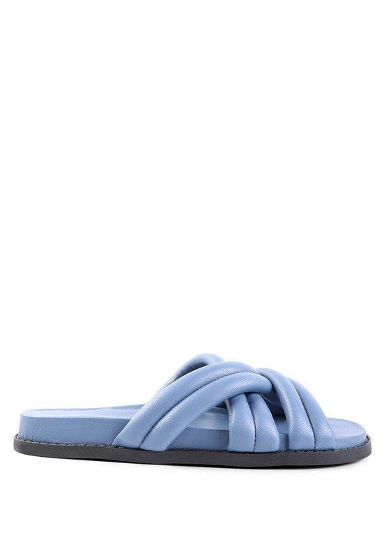 TORA QUILTED STRAP SLIDER FLATS - Shop Style & More | Fresh Looks, Everyday Deals & Free Shipping