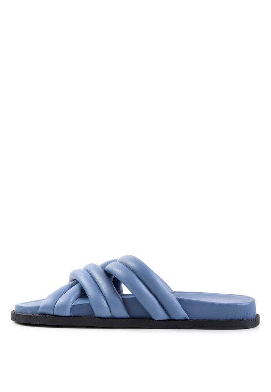 TORA QUILTED STRAP SLIDER FLATS - Shop Style & More | Fresh Looks, Everyday Deals & Free Shipping