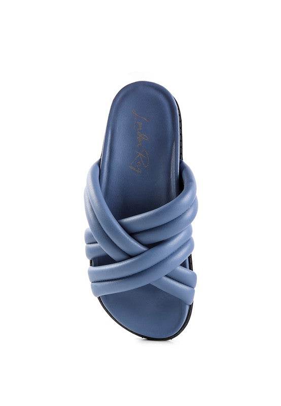 TORA QUILTED STRAP SLIDER FLATS - Shop Style & More | Fresh Looks, Everyday Deals & Free Shipping