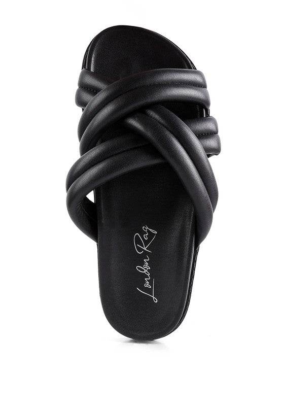 TORA QUILTED STRAP SLIDER FLATS - Shop Style & More | Fresh Looks, Everyday Deals & Free Shipping
