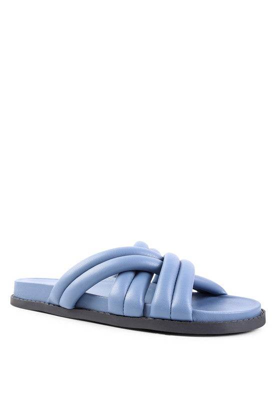 TORA QUILTED STRAP SLIDER FLATS - Shop Style & More | Fresh Looks, Everyday Deals & Free Shipping