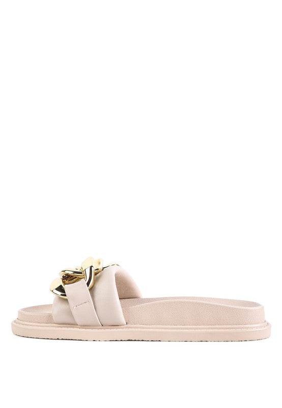 ONYX METAL CHAIN SLIDER FLATS - Shop Style & More | Fresh Looks, Everyday Deals & Free Shipping