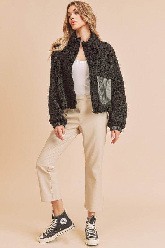 Penny Vegan Sherpa Jacket - Shop Style & More | Fresh Looks, Everyday Deals & Free Shipping
