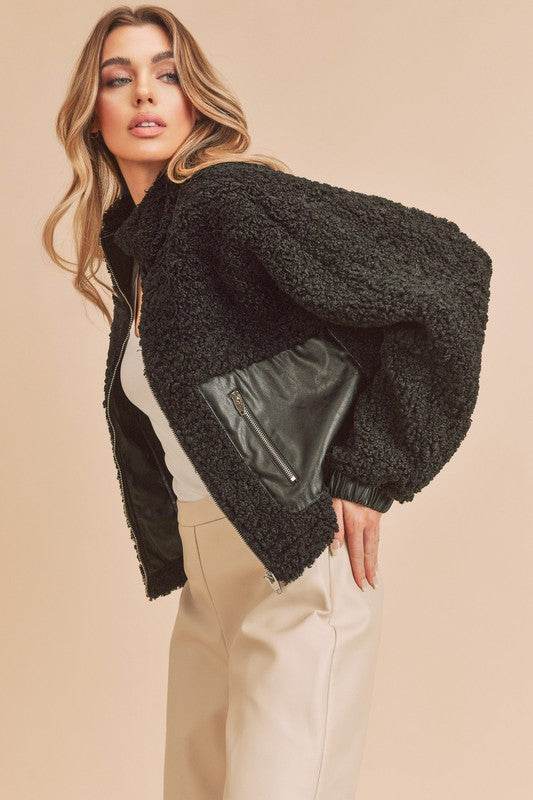 Penny Vegan Sherpa Jacket - Shop Style & More | Fresh Looks, Everyday Deals & Free Shipping