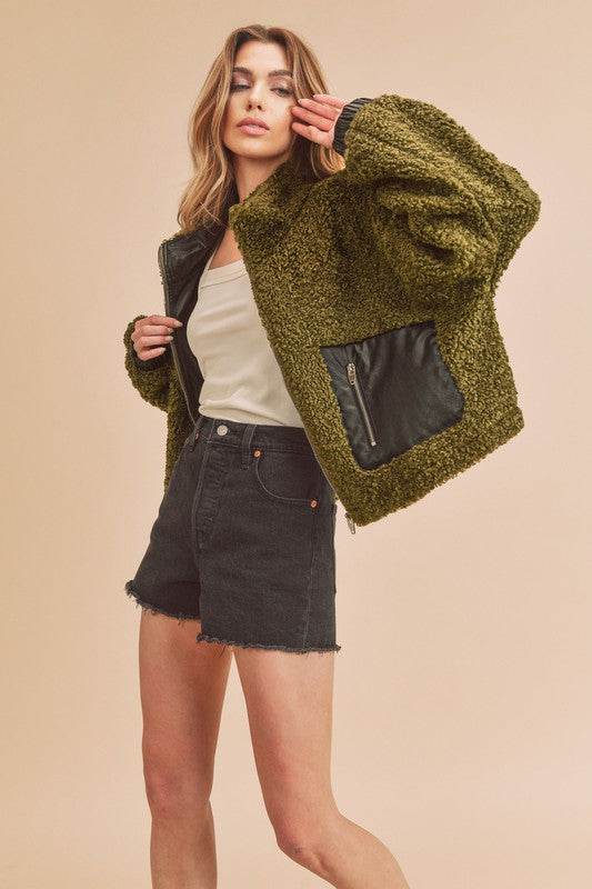 Penny Vegan Sherpa Jacket - Shop Style & More | Fresh Looks, Everyday Deals & Free Shipping