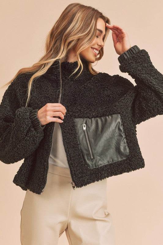 Penny Vegan Sherpa Jacket - Shop Style & More | Fresh Looks, Everyday Deals & Free Shipping