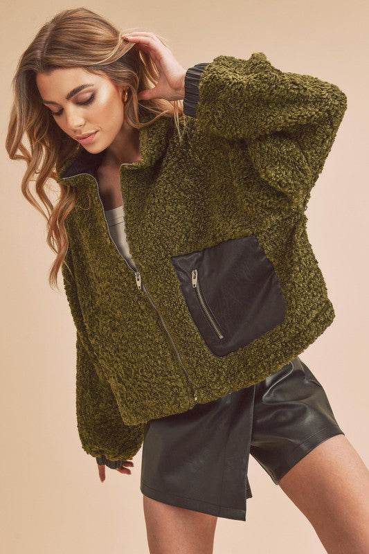 Penny Vegan Sherpa Jacket - Shop Style & More | Fresh Looks, Everyday Deals & Free Shipping