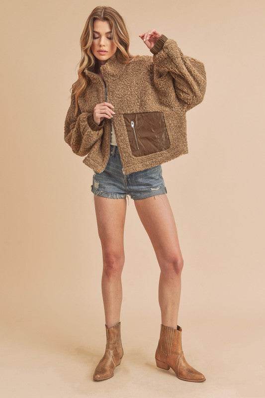 Penny Vegan Sherpa Jacket - Shop Style & More | Fresh Looks, Everyday Deals & Free Shipping