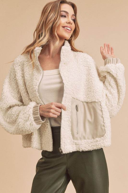 Penny Vegan Sherpa Jacket - Shop Style & More | Fresh Looks, Everyday Deals & Free Shipping
