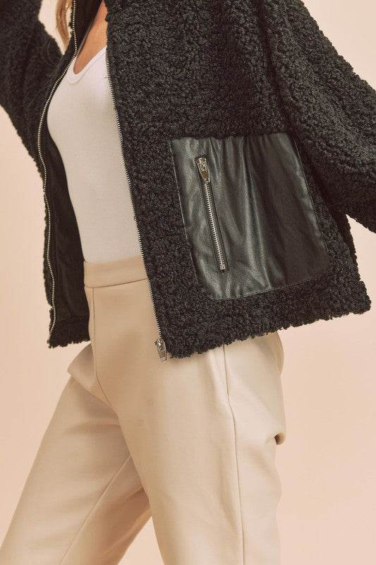 Penny Vegan Sherpa Jacket - Shop Style & More | Fresh Looks, Everyday Deals & Free Shipping