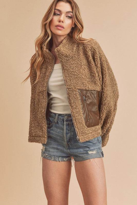Penny Vegan Sherpa Jacket - Shop Style & More | Fresh Looks, Everyday Deals & Free Shipping