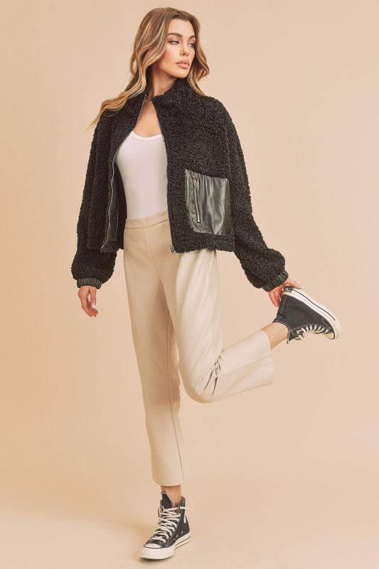 Penny Vegan Sherpa Jacket - Shop Style & More | Fresh Looks, Everyday Deals & Free Shipping