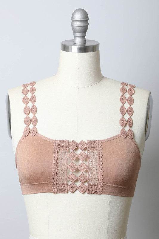 Boho Eye Lace Applique Bralette - Shop Style & More | Fresh Looks, Everyday Deals & Free Shipping