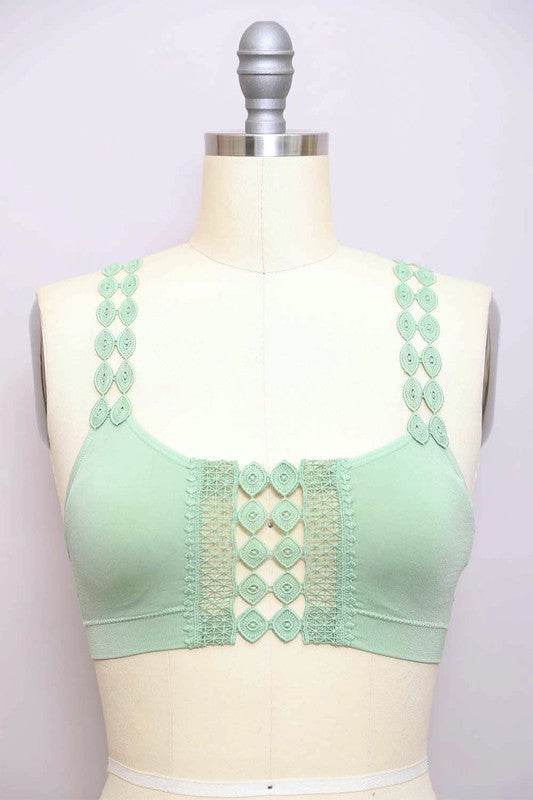 Boho Eye Lace Applique Bralette - Shop Style & More | Fresh Looks, Everyday Deals & Free Shipping