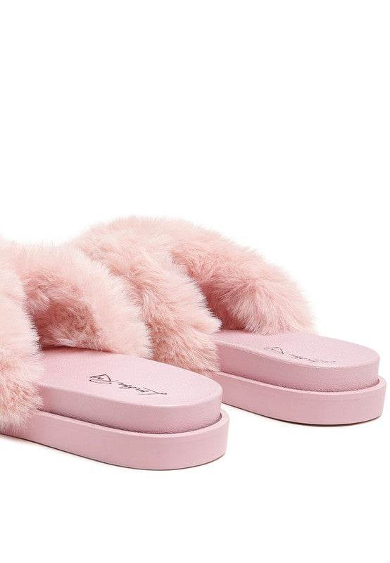 HOMEY FUR SLIP-ON FLATS - Shop Style & More | Fresh Looks, Everyday Deals & Free Shipping