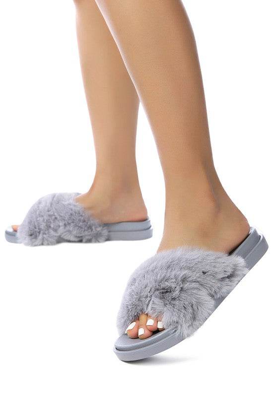 HOMEY FUR SLIP-ON FLATS - Shop Style & More | Fresh Looks, Everyday Deals & Free Shipping