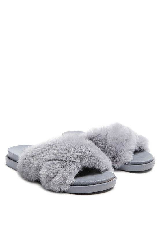 HOMEY FUR SLIP-ON FLATS - Shop Style & More | Fresh Looks, Everyday Deals & Free Shipping