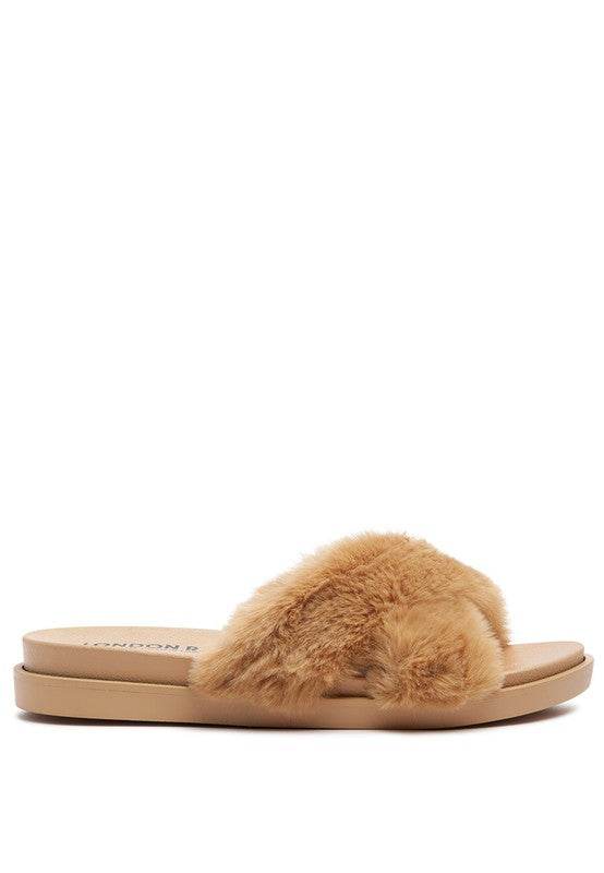 HOMEY FUR SLIP-ON FLATS - Shop Style & More | Fresh Looks, Everyday Deals & Free Shipping