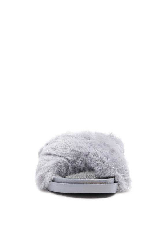 HOMEY FUR SLIP-ON FLATS - Shop Style & More | Fresh Looks, Everyday Deals & Free Shipping