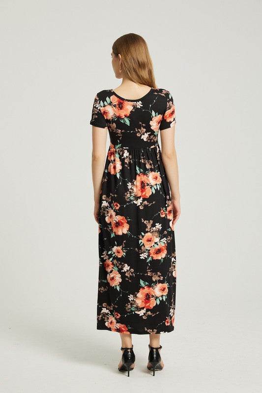 Womens Summer Casual Floral Maxi Dress With Pocket - Shop Style & More | Fresh Looks, Everyday Deals & Free Shipping