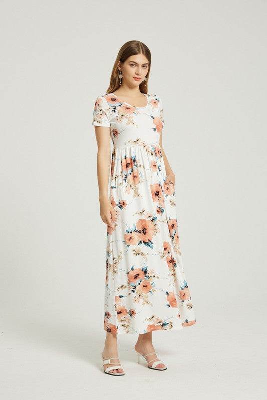 Womens Summer Casual Floral Maxi Dress With Pocket - Shop Style & More | Fresh Looks, Everyday Deals & Free Shipping