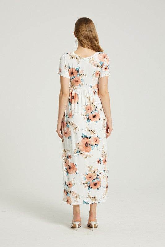 Womens Summer Casual Floral Maxi Dress With Pocket - Shop Style & More | Fresh Looks, Everyday Deals & Free Shipping