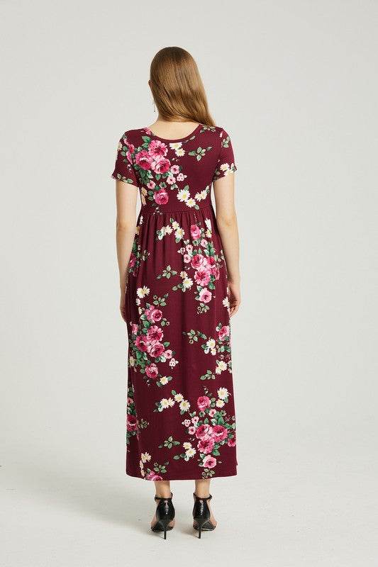 Womens Summer Casual Floral Maxi Dress With Pocket - Shop Style & More | Fresh Looks, Everyday Deals & Free Shipping