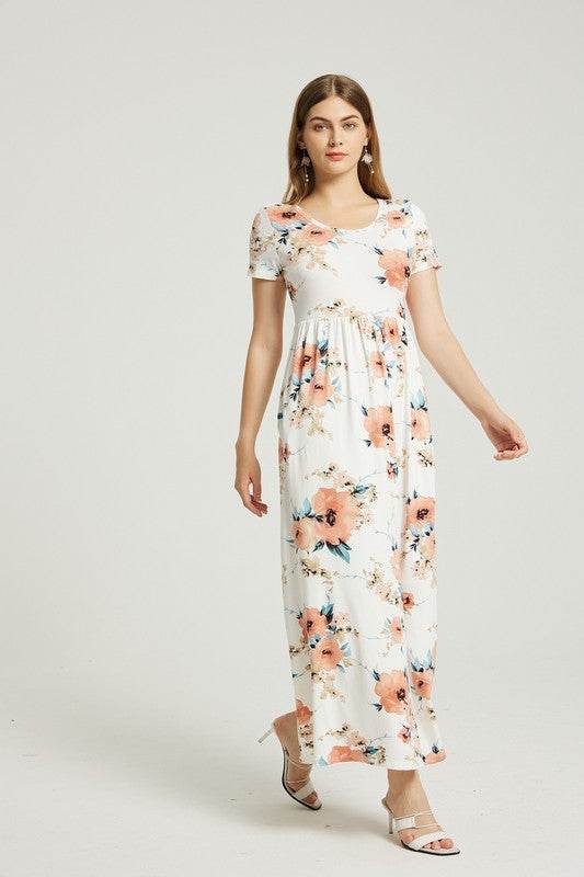 Womens Summer Casual Floral Maxi Dress With Pocket - Shop Style & More | Fresh Looks, Everyday Deals & Free Shipping