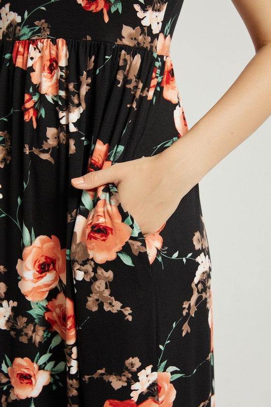 Womens Summer Casual Floral Maxi Dress With Pocket - Shop Style & More | Fresh Looks, Everyday Deals & Free Shipping