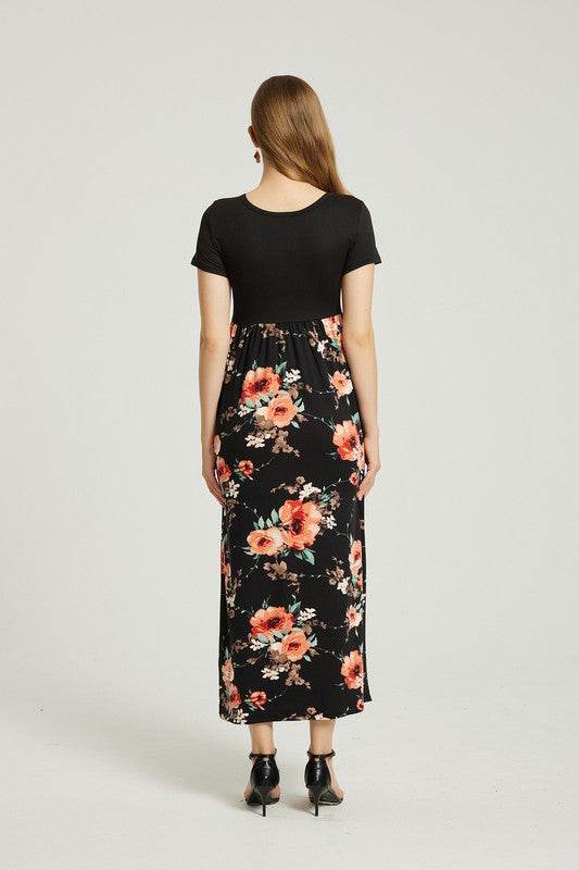 Womens Summer Casual Floral Maxi Dress With Pocket - Shop Style & More | Fresh Looks, Everyday Deals & Free Shipping