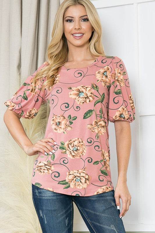 Bubble Sleeve Knit Jersey Top - Shop Style & More | Fresh Looks, Everyday Deals & Free Shipping