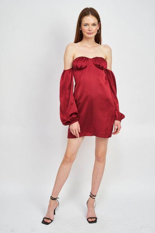 OFF SHOULDER MINI DRESS WITH BACK CUT OUT - Shop Style & More | Fresh Looks, Everyday Deals & Free Shipping