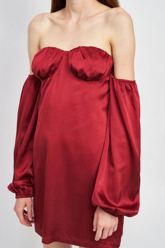 OFF SHOULDER MINI DRESS WITH BACK CUT OUT - Shop Style & More | Fresh Looks, Everyday Deals & Free Shipping